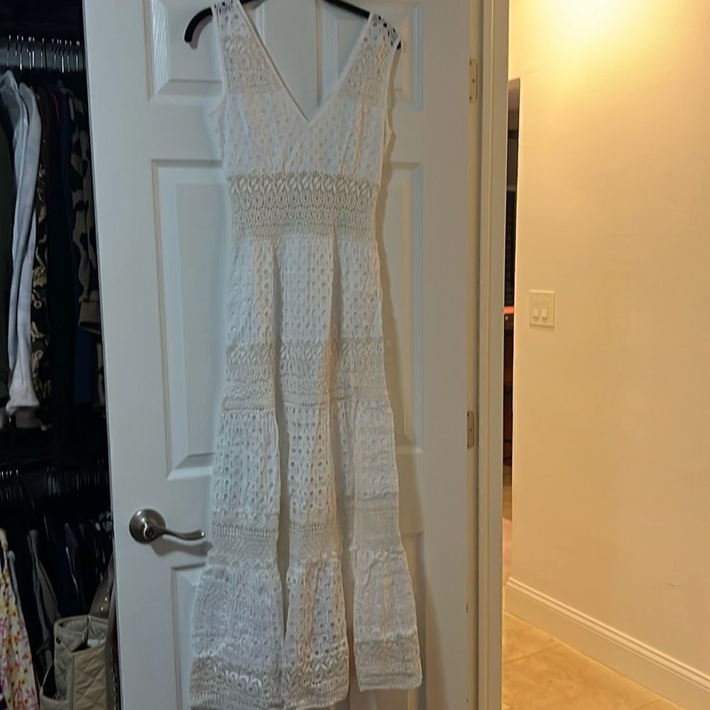 Beautiful White Linen Dress - Maxi Sleeveless Dress